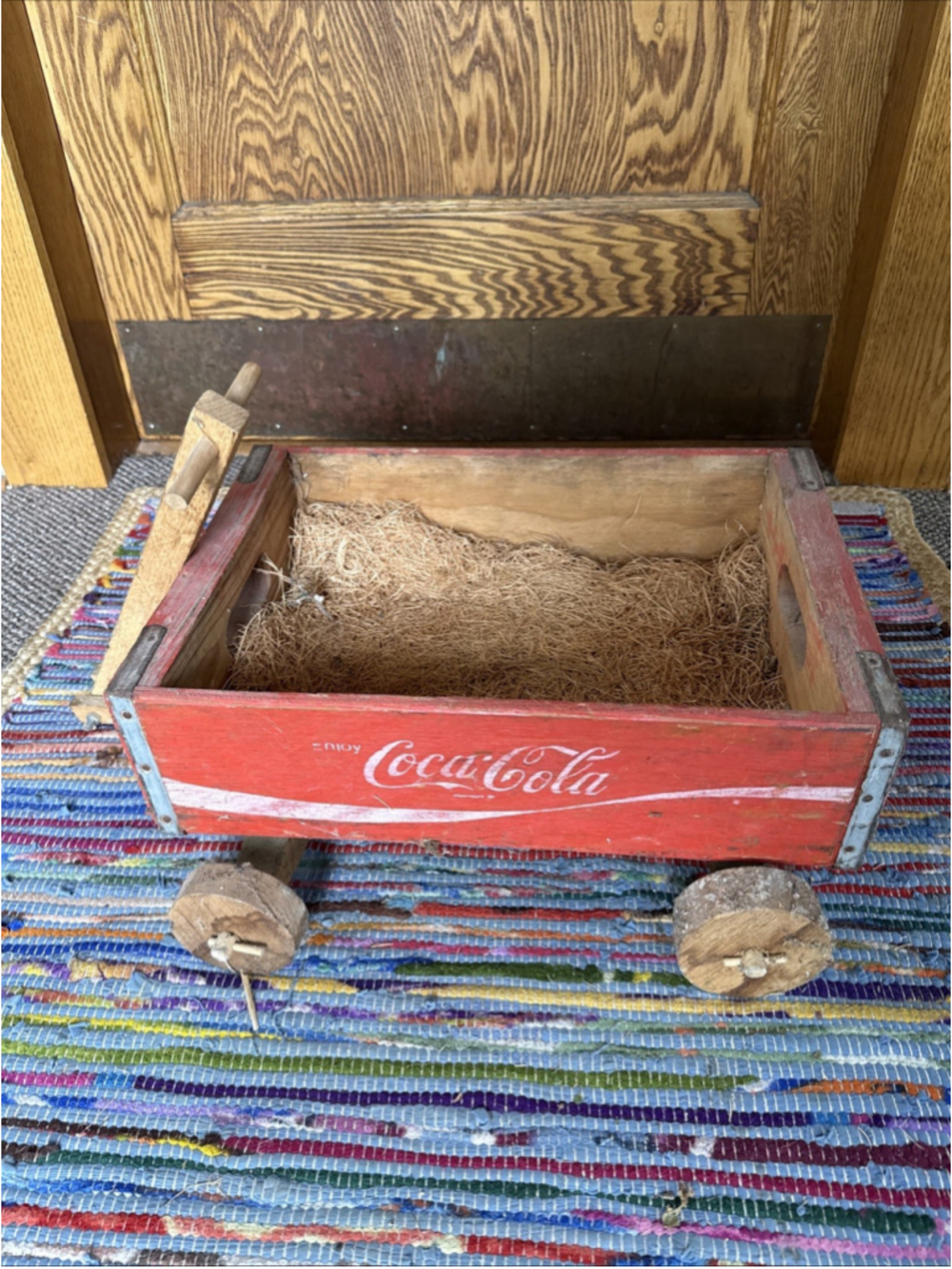 RARE - Vintage - Wooden Coca-Cola 32 Ounce Crate Wagon